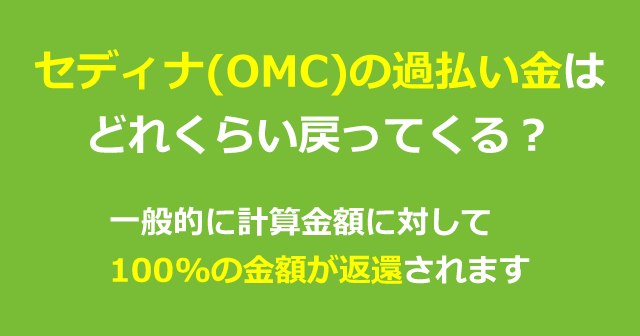 セディナの過払い金はどれくらい戻ってくる？セディナの事例と返還期間