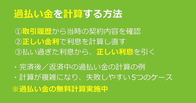 過払い金の計算方法を司法書士が解説｜自分でやると失敗する？